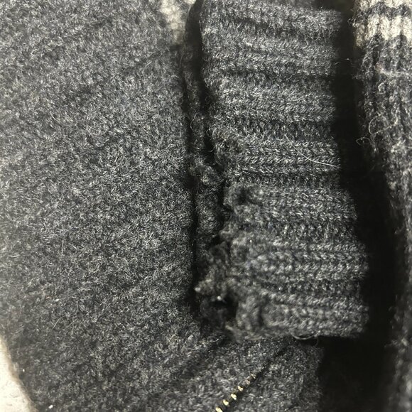 Vintage TNA Wool Cowichan Cardigan Reindeer Geometric Knit Sz L Lambswool - Picture 6 of 8